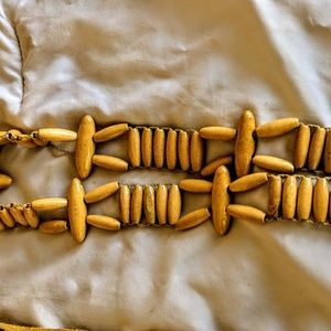 Bogo Belts - Suede Tassel & Wood Bead Tie Belts, M